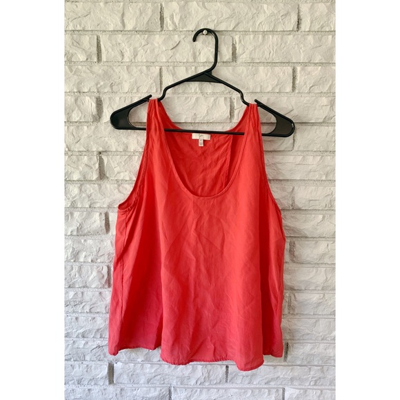 Joie Tops - Joie Silk Coral Pink Tulip Back Tank Top